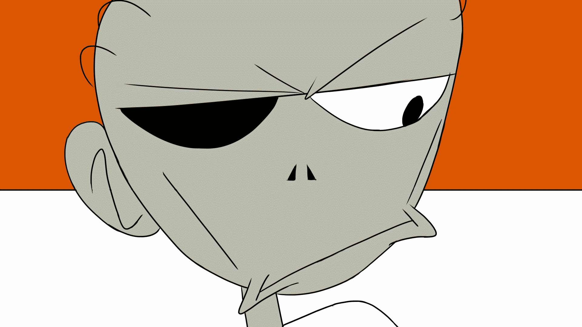 Freds Head, dome design, angry cartoon alien, Full HD Desktop Wallpaper