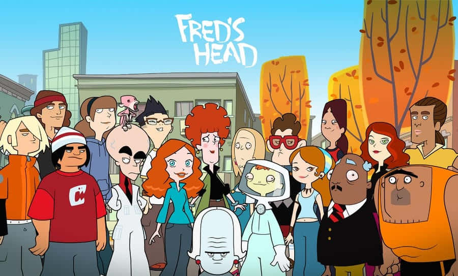 Freds Head, autumn trees, cityscape, SD Desktop Wallpaper