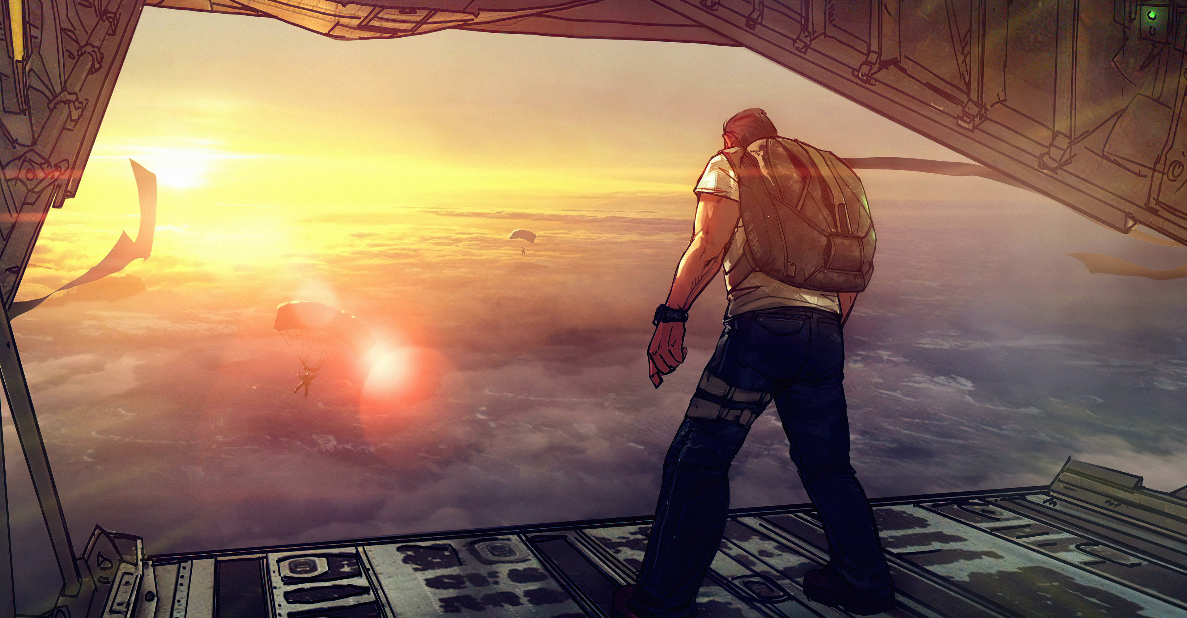 Free Fire 2020, character, battleground, 4K Desktop Wallpaper