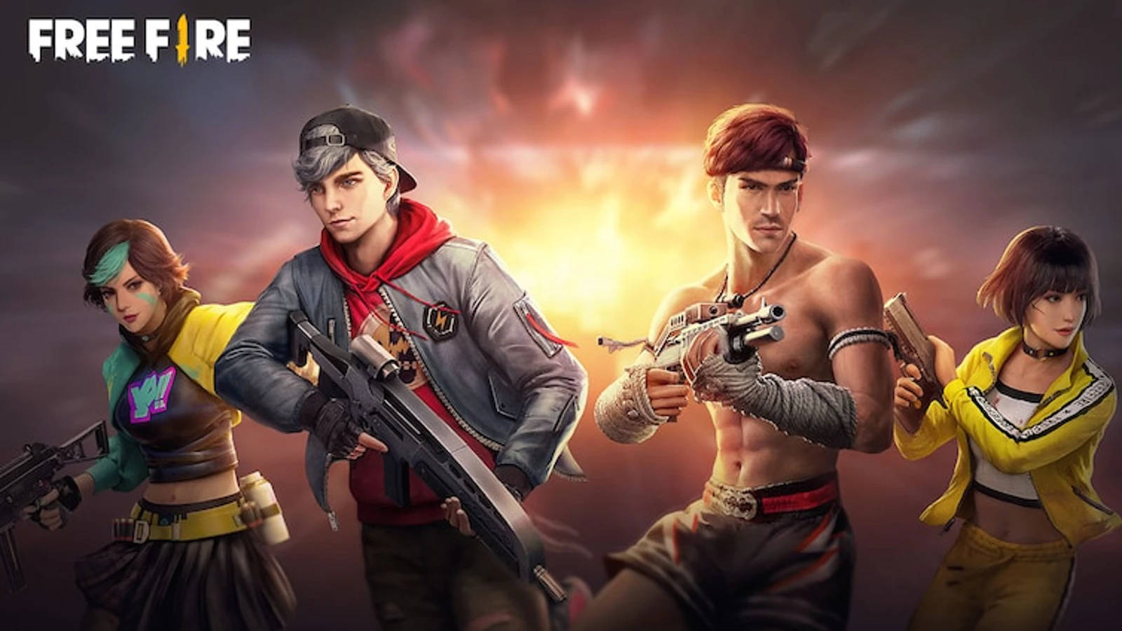 Free Fire, characters, combat gear, HD Desktop Wallpaper