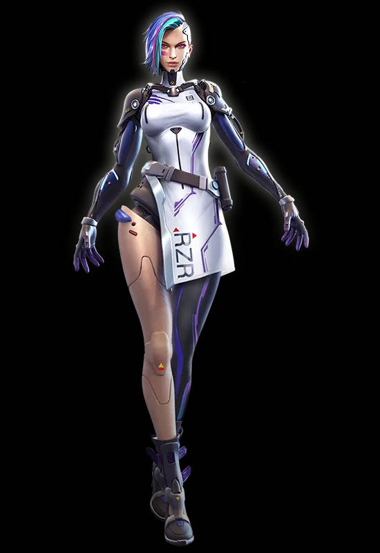 A124, Free Fire, futuristic female warrior, SD Phone Wallpaper