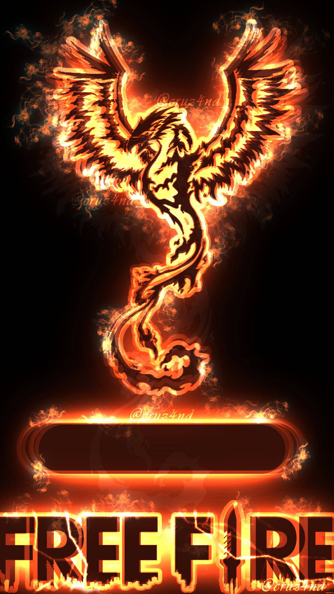 Free Fire 2021, fiery phoenix, flames, Full HD Phone Wallpaper