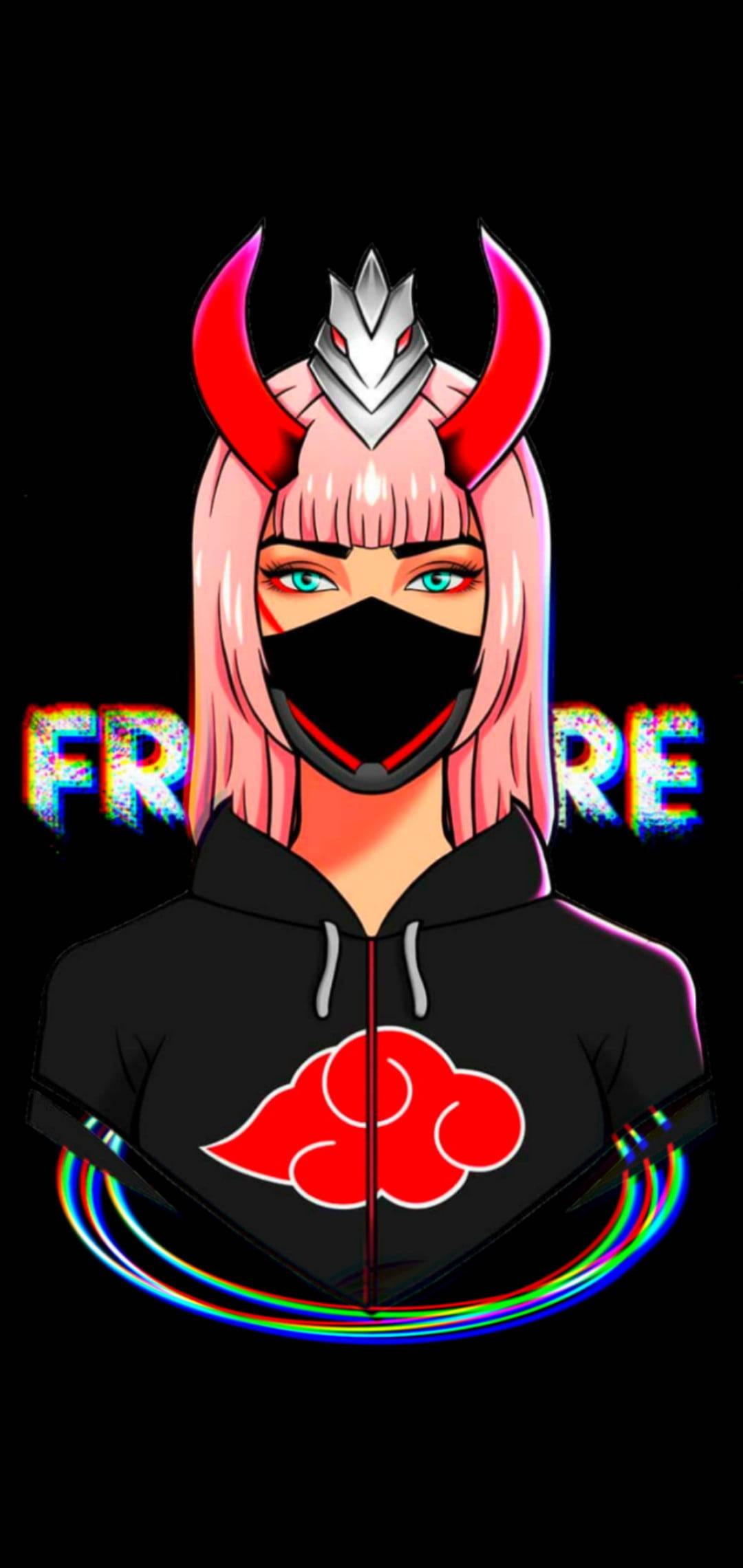 Free Fire 2021, anime girl, pink hair, Full HD Phone Wallpaper