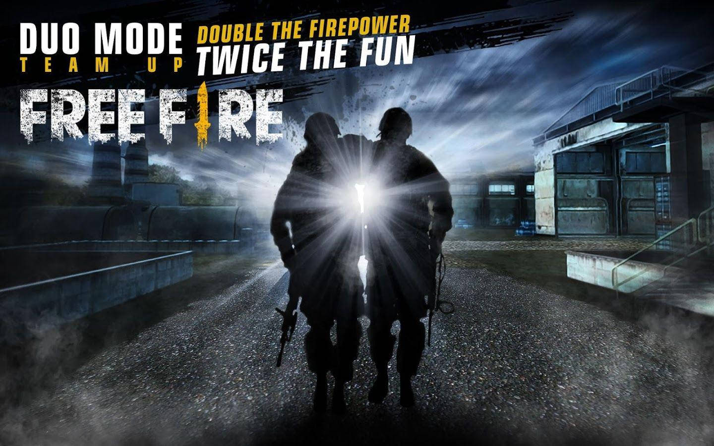 Free Fire 3d, Duo Mode, silhouetted soldiers, HD Desktop Wallpaper