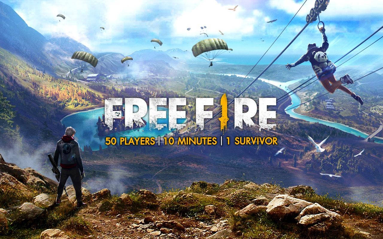 Free Fire 3D, cliff, valley, HD Desktop Wallpaper