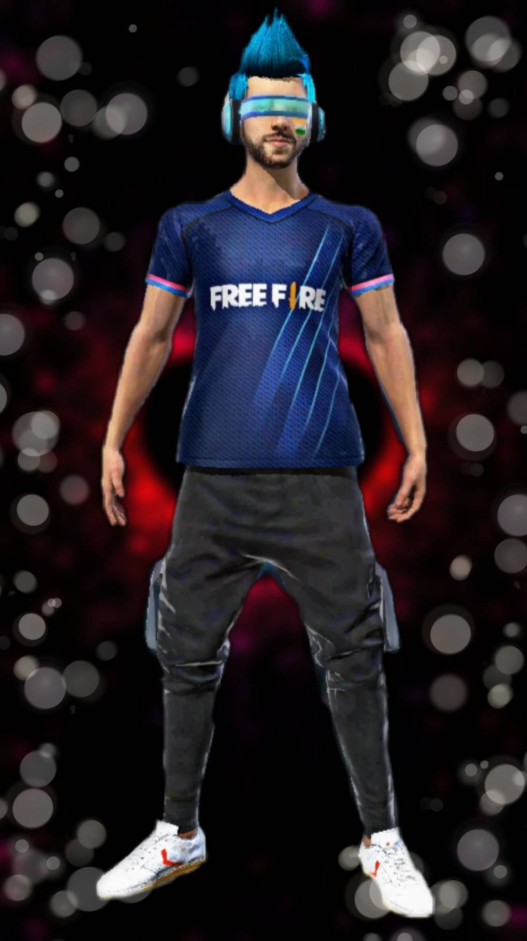 Free Fire, Alok, neon blue mohawk, Full HD Phone Wallpaper