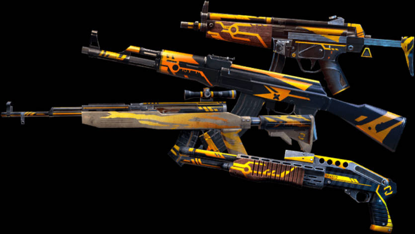 Free Fire, yellow, black, SD Desktop Wallpaper