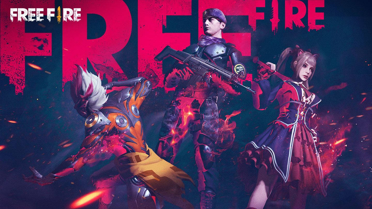 Free Fire, game characters, combat gear, HD Desktop Wallpaper