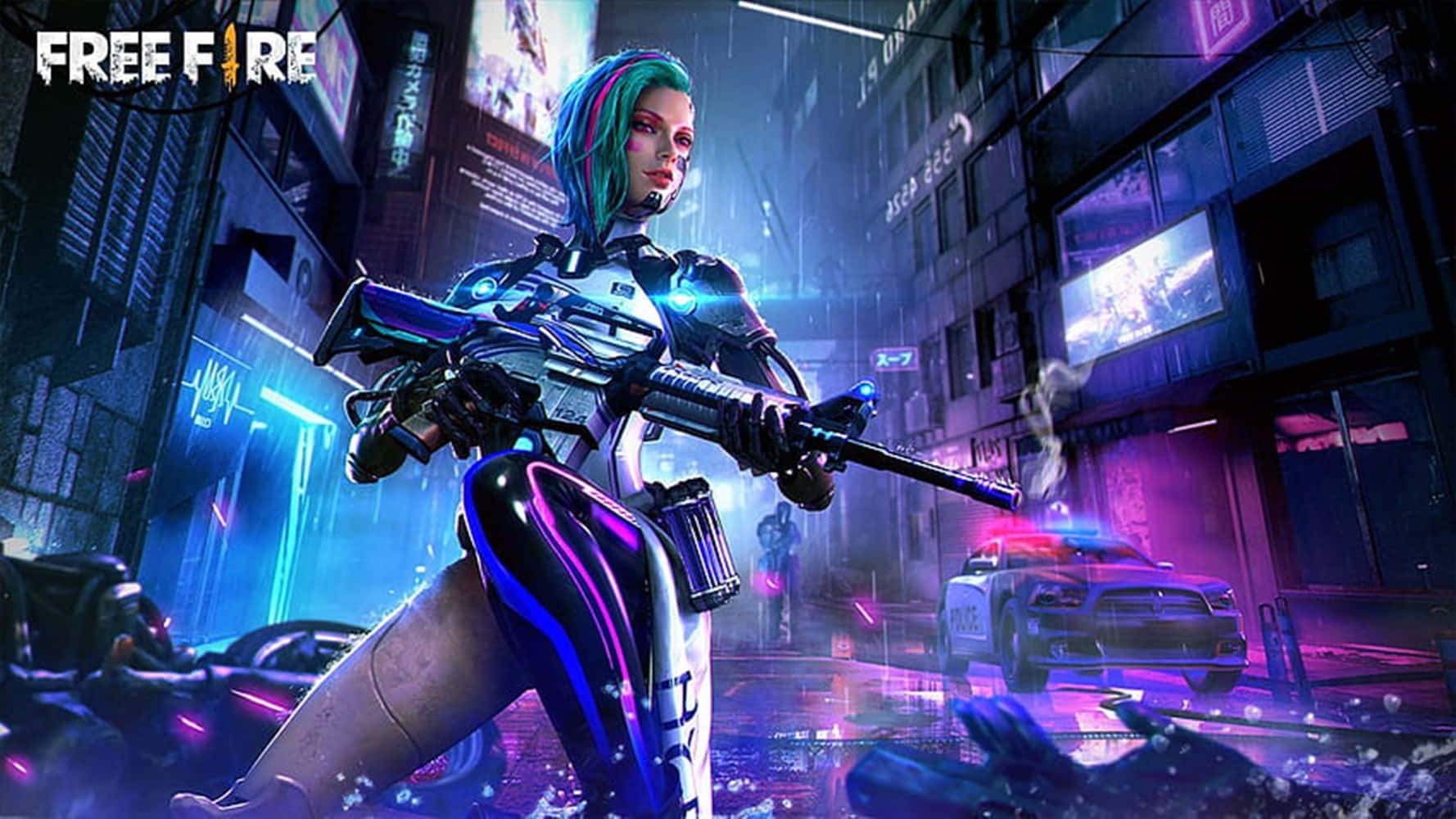 Free Fire Chrono, Chrono, neon hair, HD Desktop Wallpaper