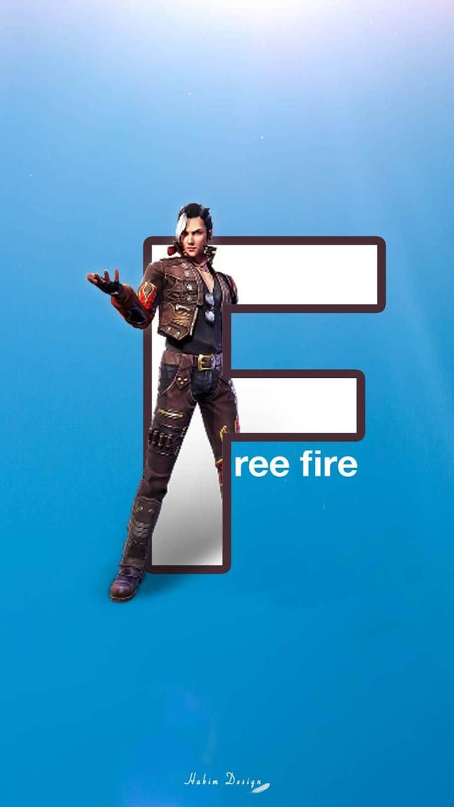 Free Fire Hayato, giant letter F, rugged gear, HD Phone Wallpaper