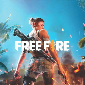 Woman Garena Free Fire Banner, female soldier, tropical setting, SD Desktop Wallpaper