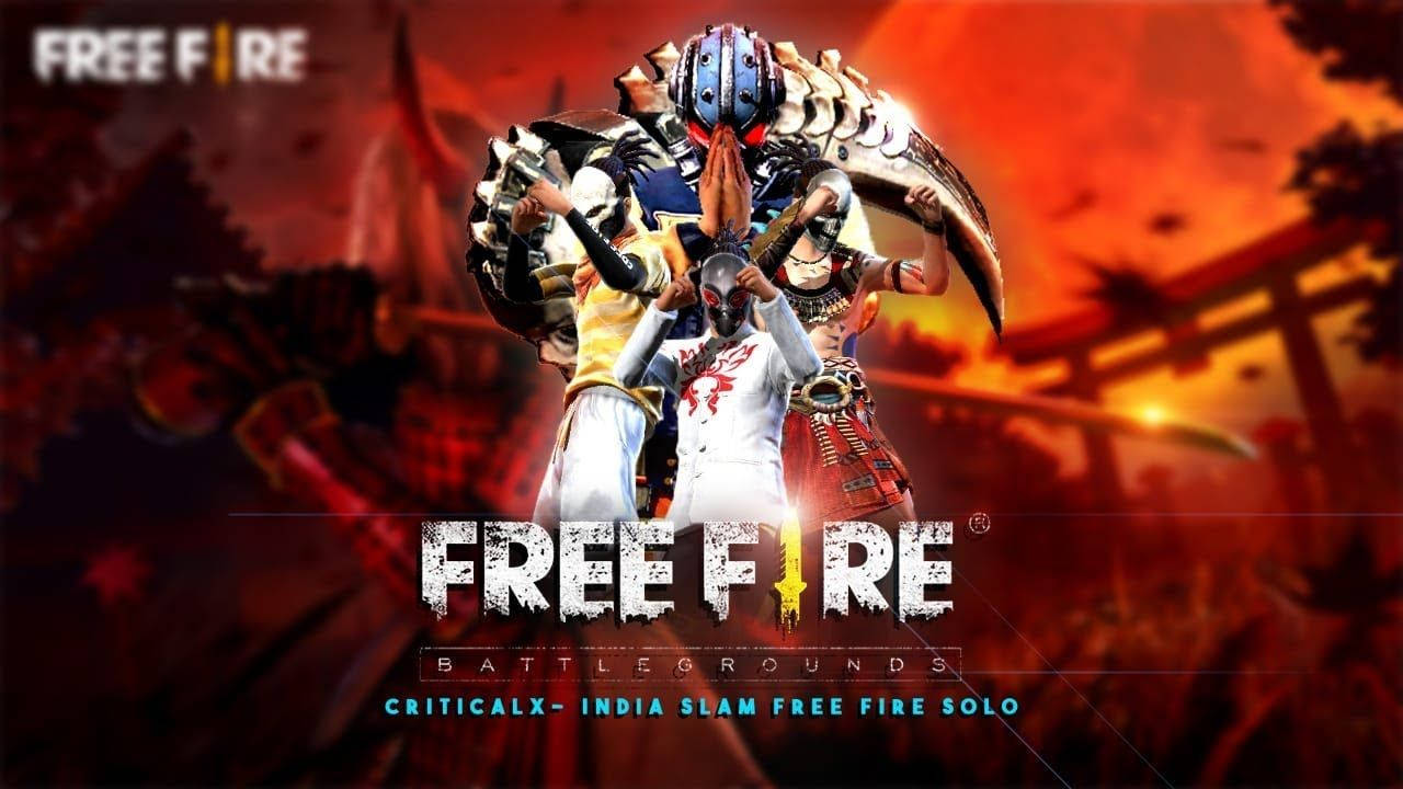 Free Fire Heroic, vibrant armor, fiery sunset, HD Desktop Wallpaper