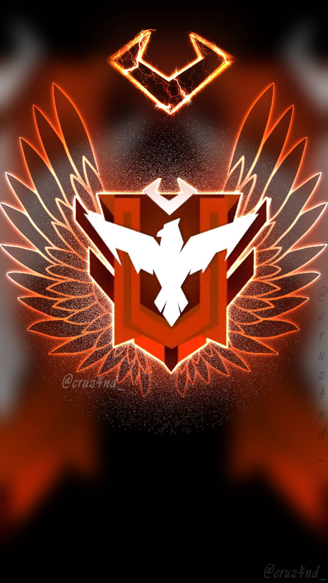 Free Fire Heroic, phoenix emblem, wings, Full HD Phone Wallpaper