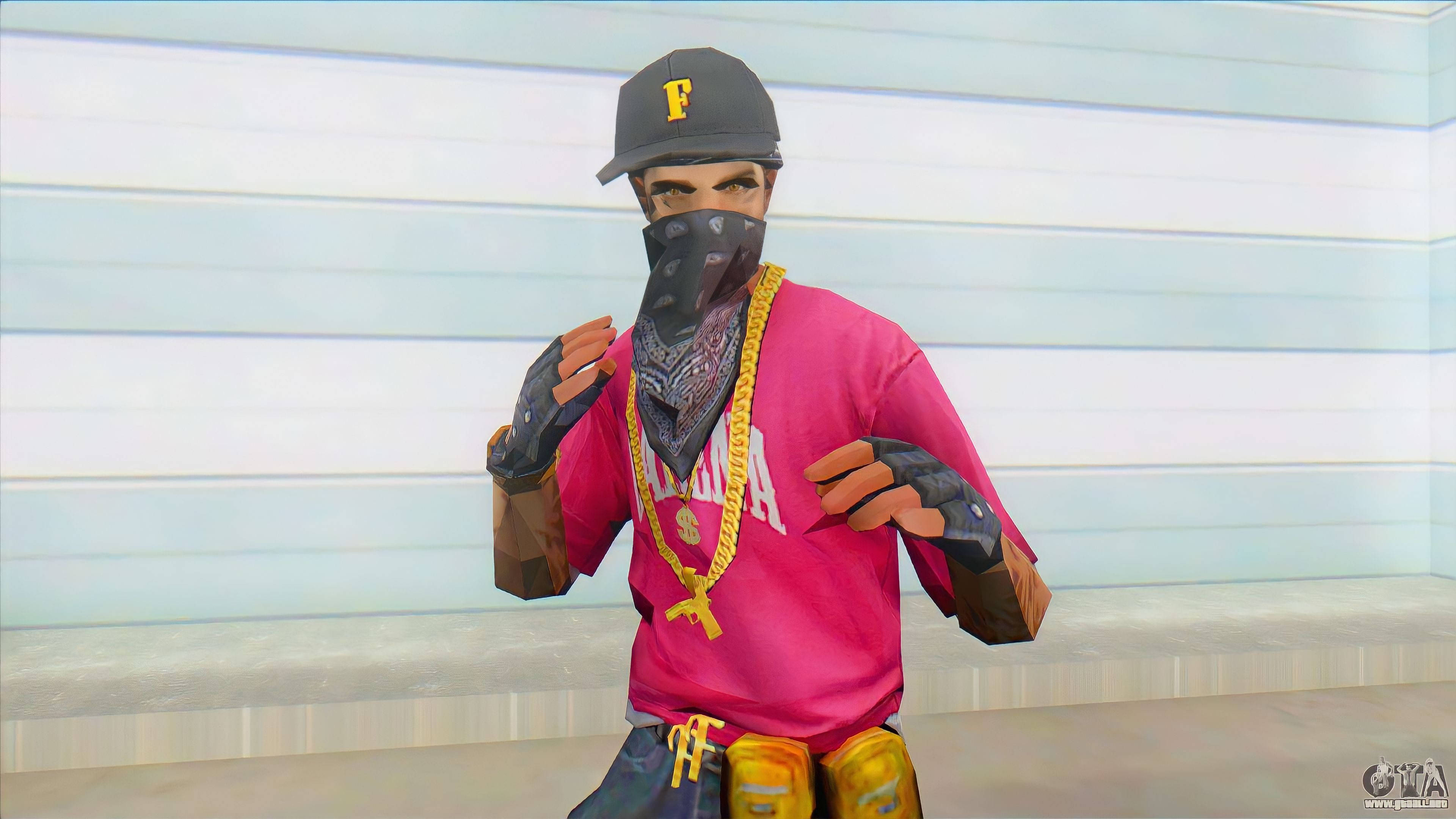 Free Fire Hip Hop Bundle, boxing character, pink shirt, 4K Desktop Wallpaper