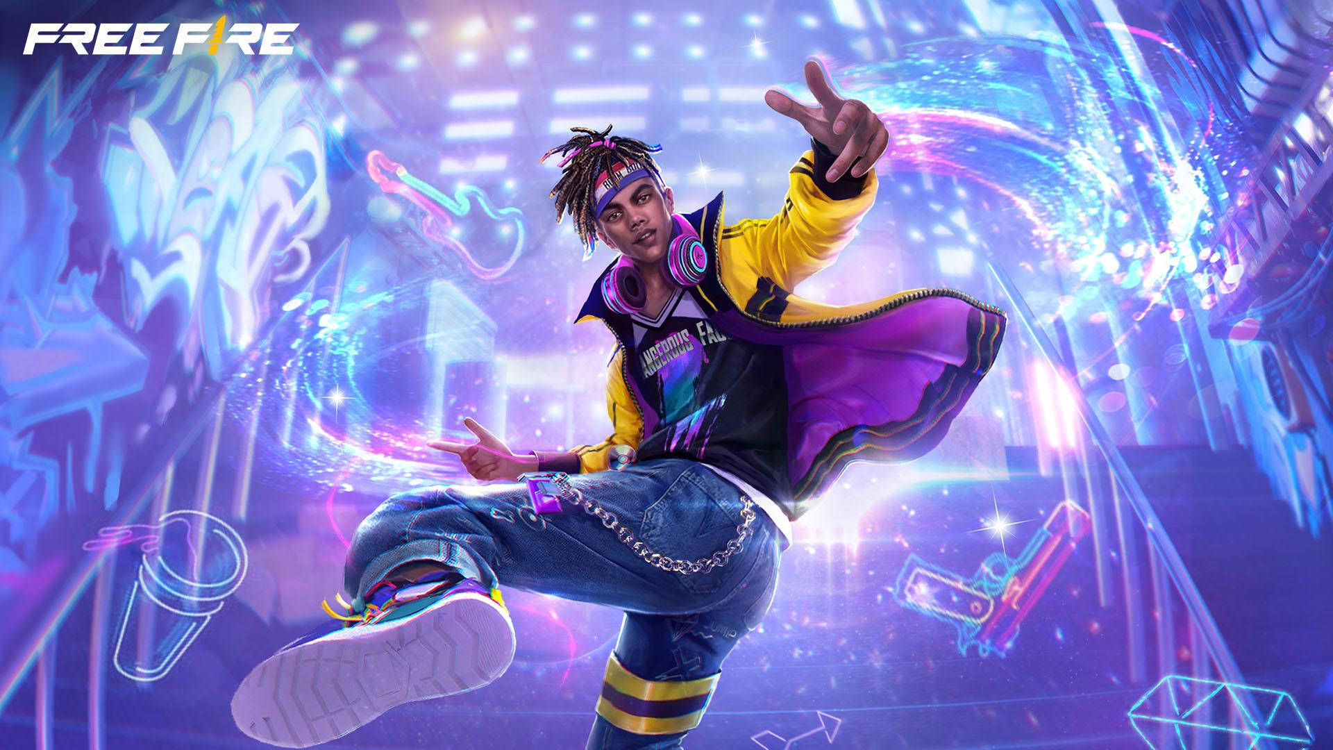 Free Fire Hip Hop Bundle, dancer moves, yellow jacket, Full HD Desktop Wallpaper