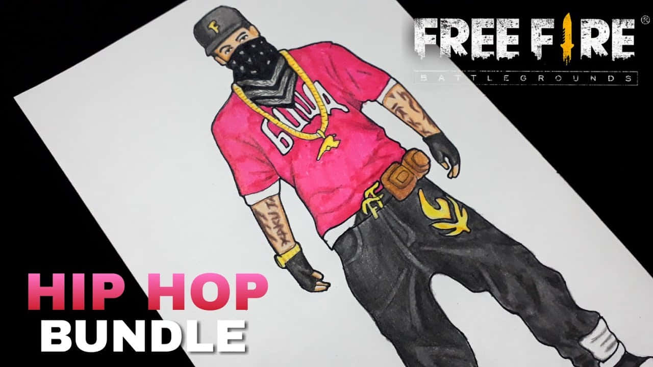 Hip Hop Free Fire, masked hip hop character, pink shirt, HD Desktop Wallpaper