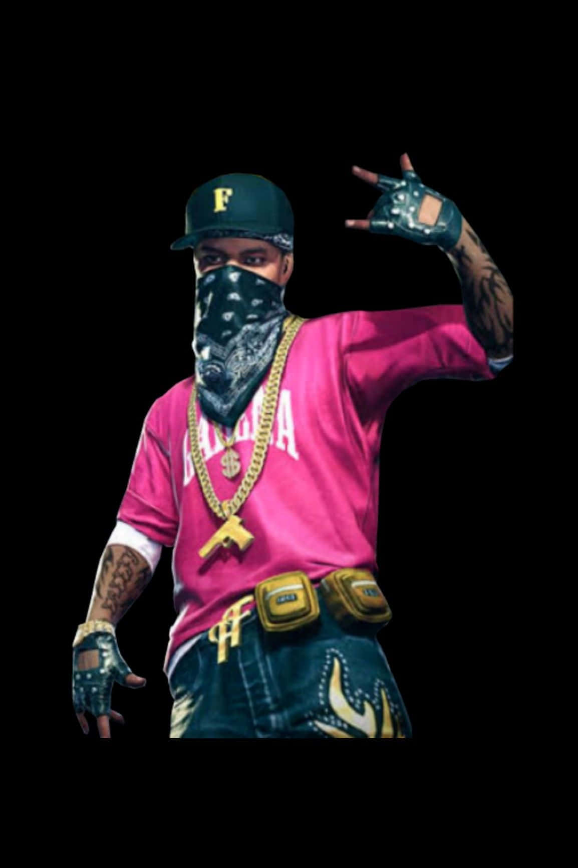 Free Fire, hip hop, pink shirt, HD Phone Wallpaper