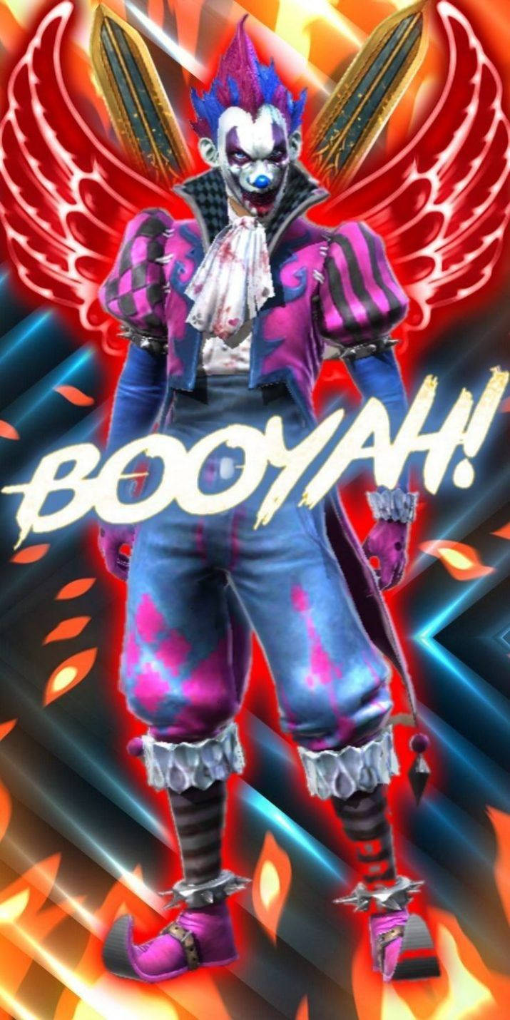 Free Fire Joker, fiery wings, glowing eyes, HD Phone Wallpaper