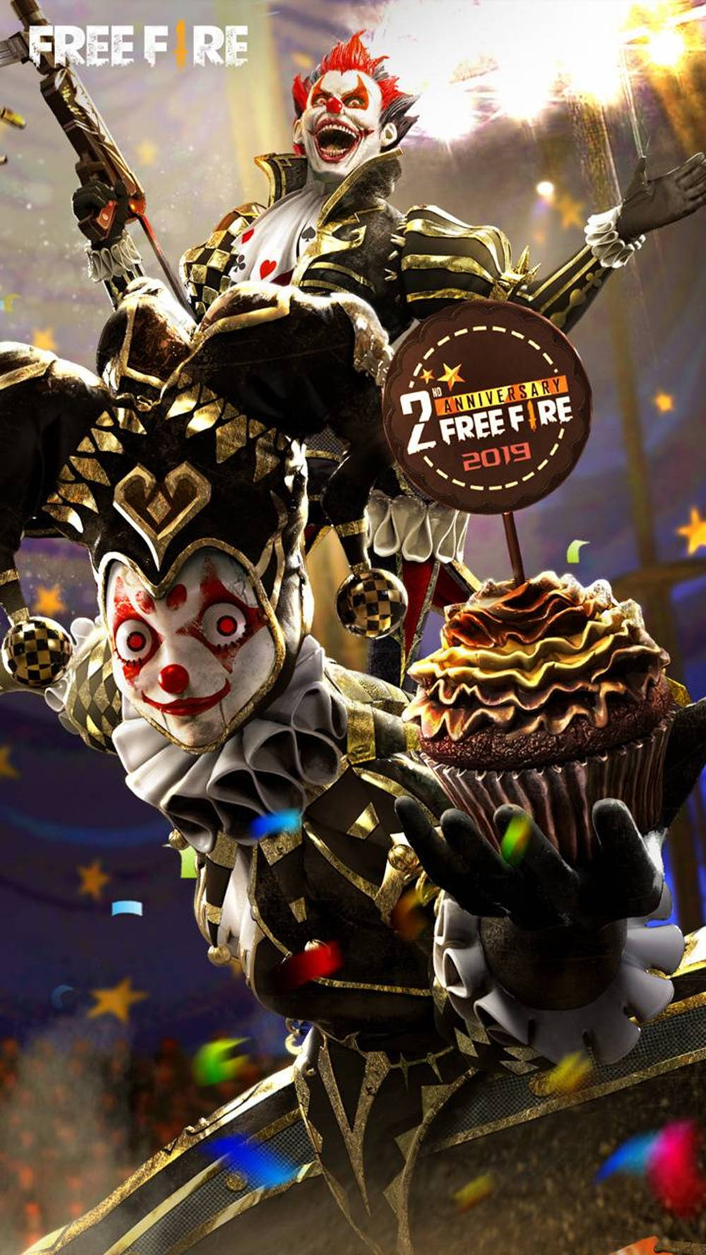 Free Fire Joker, munchkin, black and gold armor, HD Phone Wallpaper