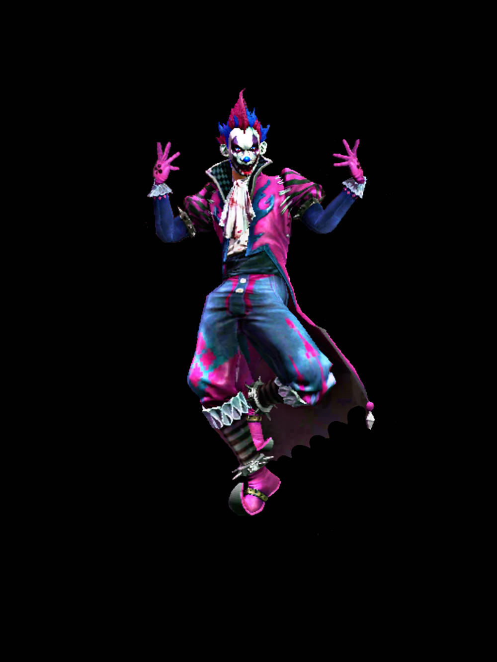 Free Fire Joker, clown, vibrant pink and blue outfit, HD Phone Wallpaper