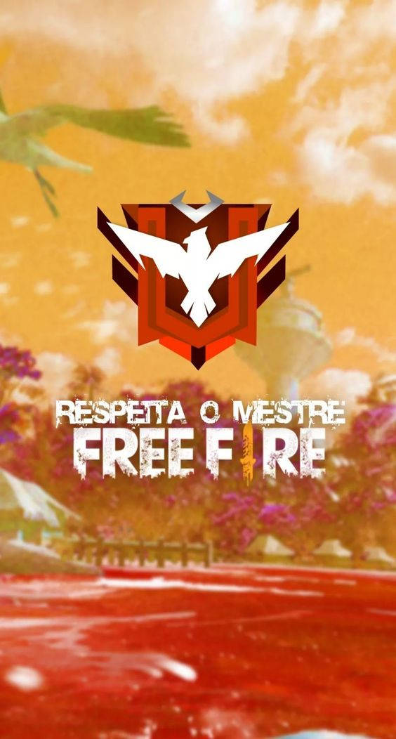 Free Fire, white bird emblem, red water, SD Phone Wallpaper