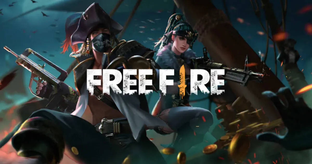Free Fire, armed pirates, fiery debris, SD Desktop Wallpaper