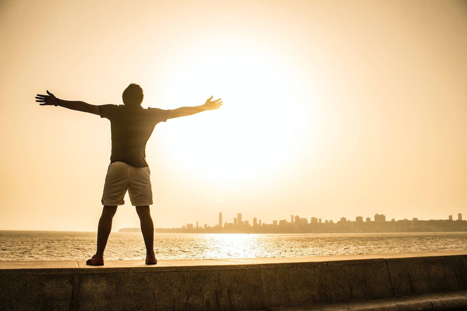 Freedom, beach, waterfront pier, HD Desktop Wallpaper