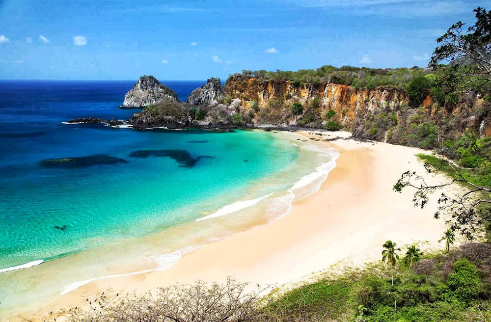 French Guiana, beach, turquoise waters, SD Desktop Wallpaper