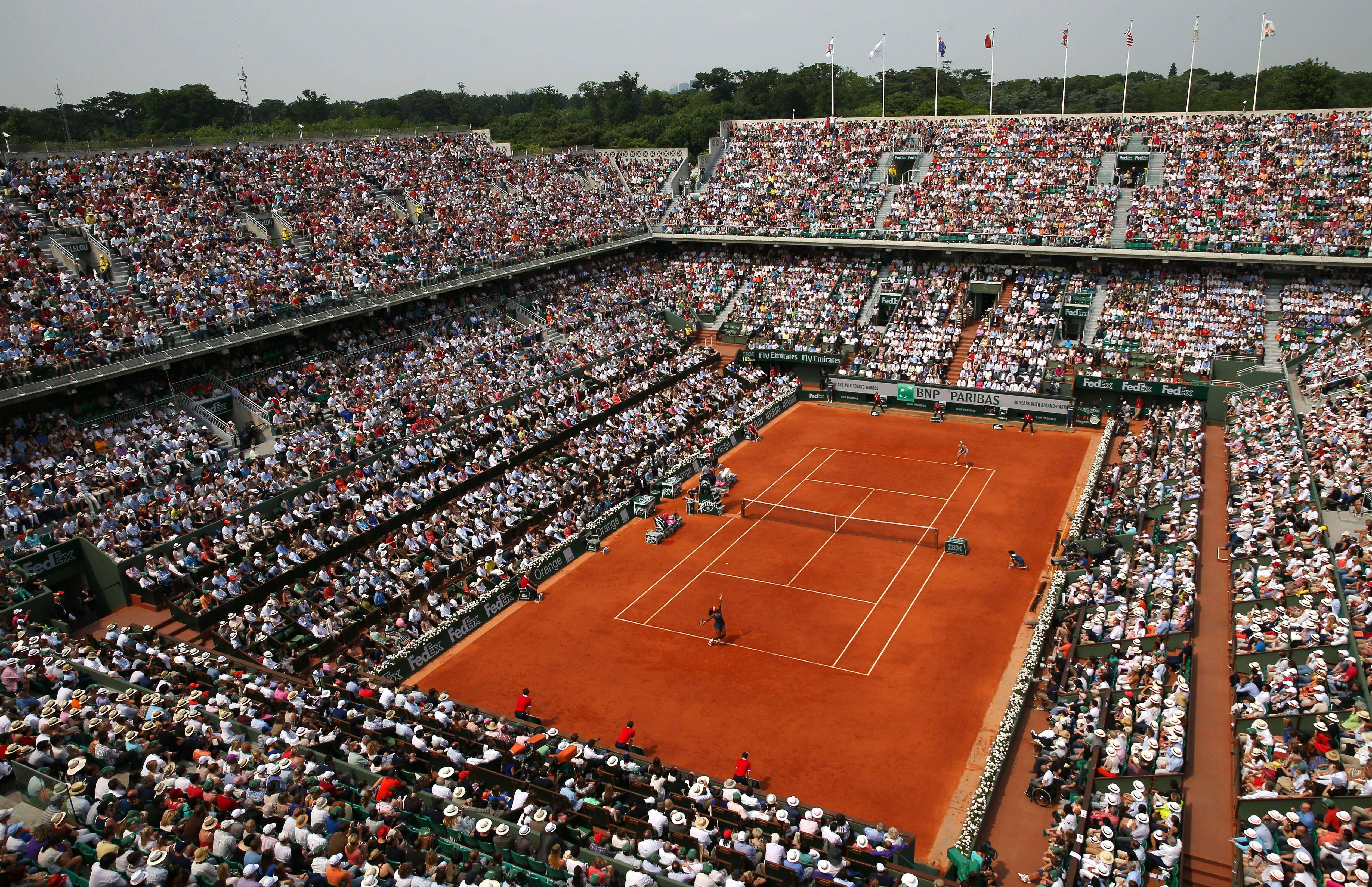 French Open, tennis arena, clay tennis stadium, 4K Desktop Wallpaper