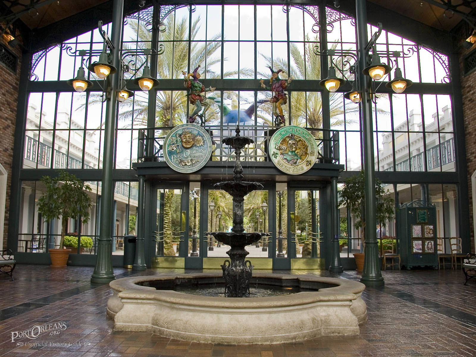 French Quarter, fancy fountain, ornate sculptures, HD Desktop Wallpaper