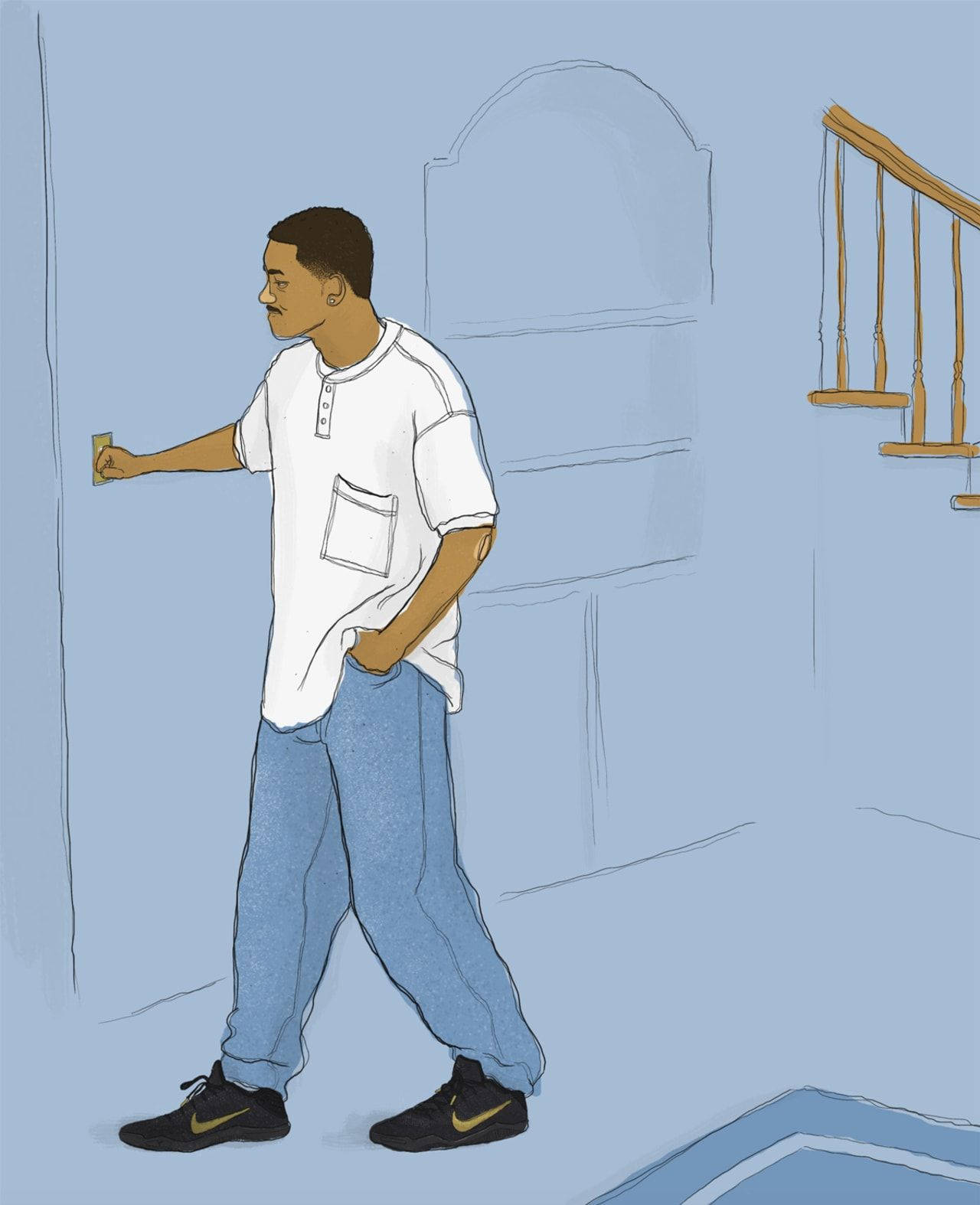 Fresh Prince, white shirt, blue jeans, HD Phone Wallpaper