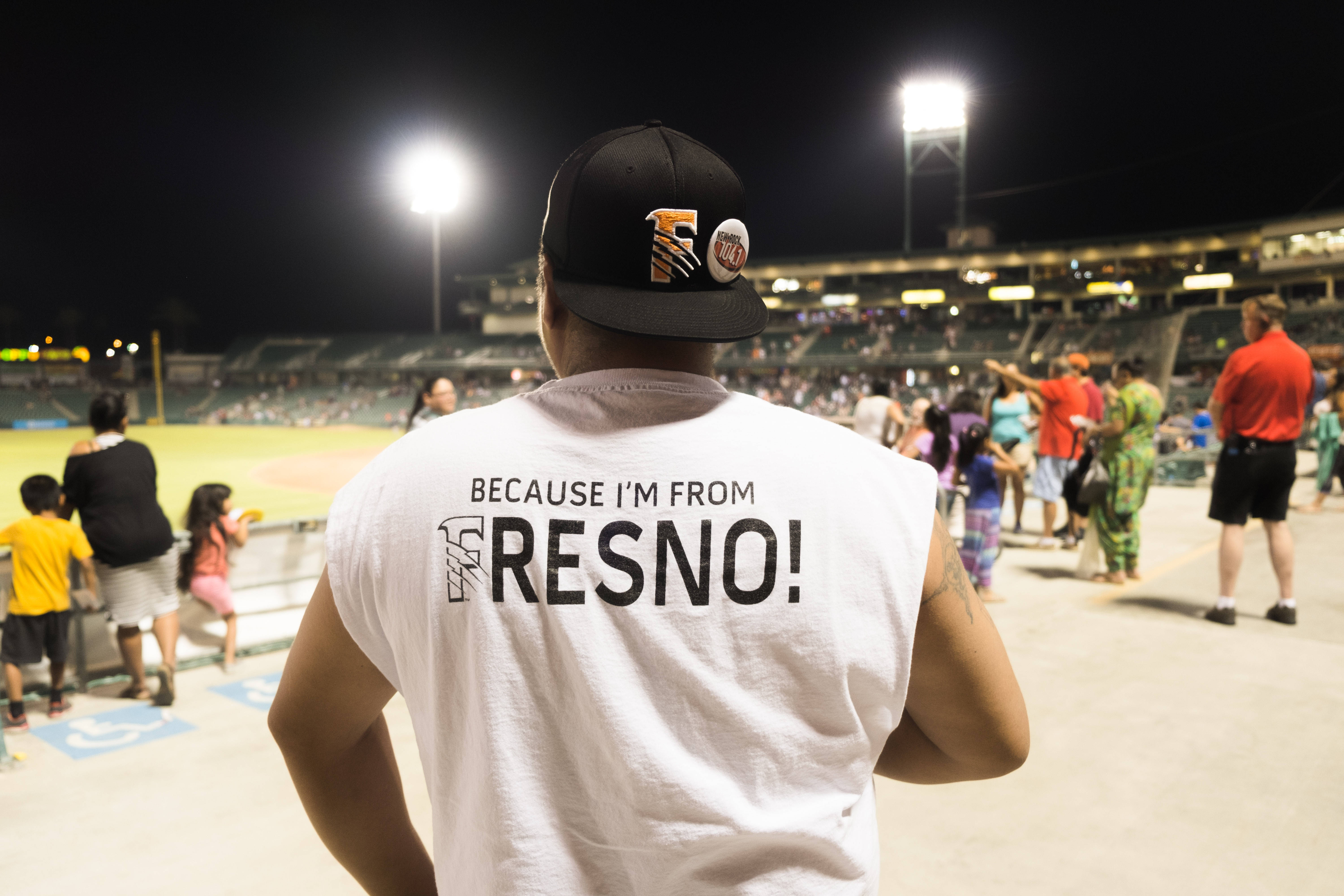 Fresno, Fresno pride tank top, nighttime baseball stadium, 5K Desktop Wallpaper