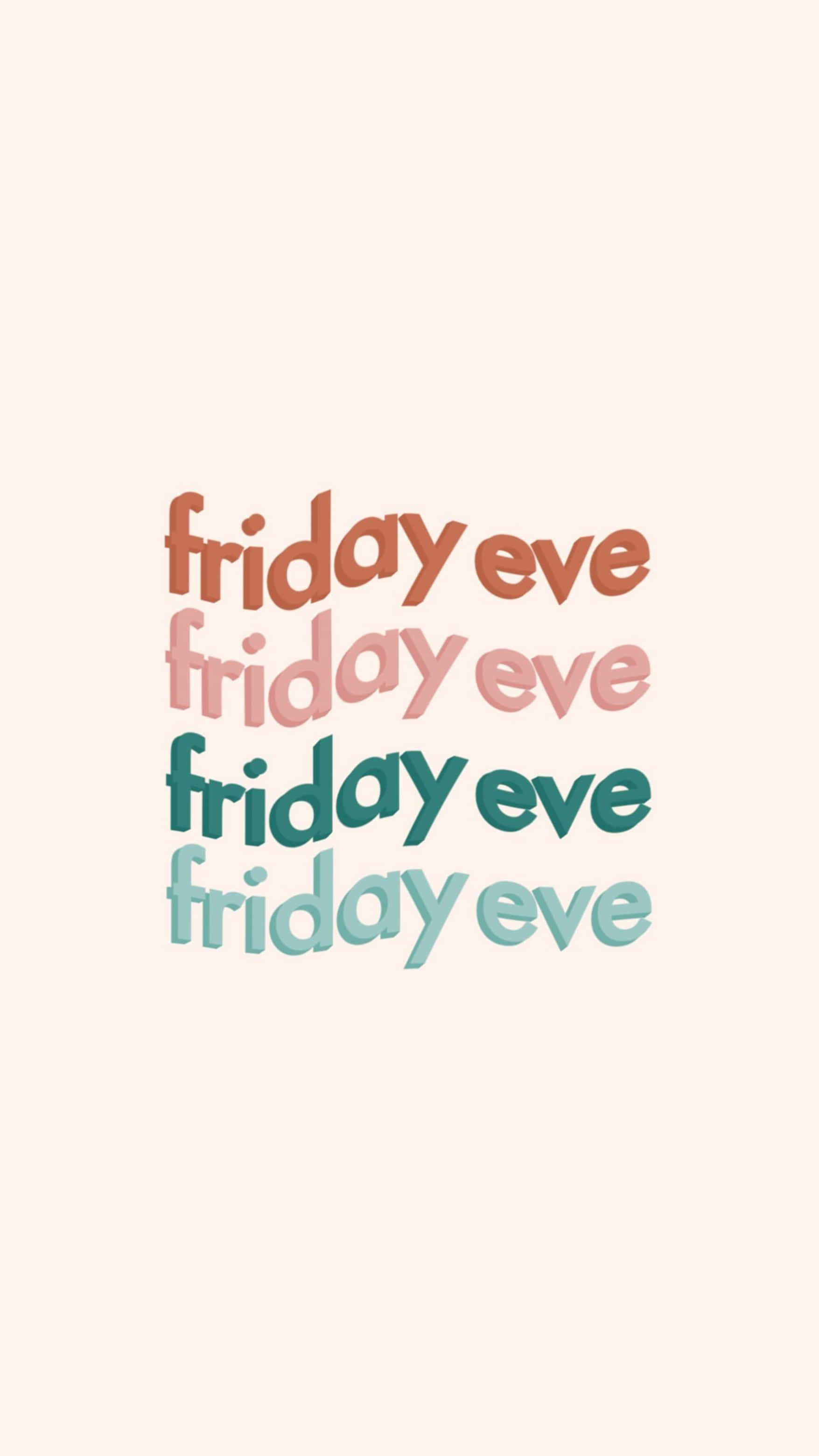 Friday Eve, pastel colors, cream background, 2K Phone Wallpaper