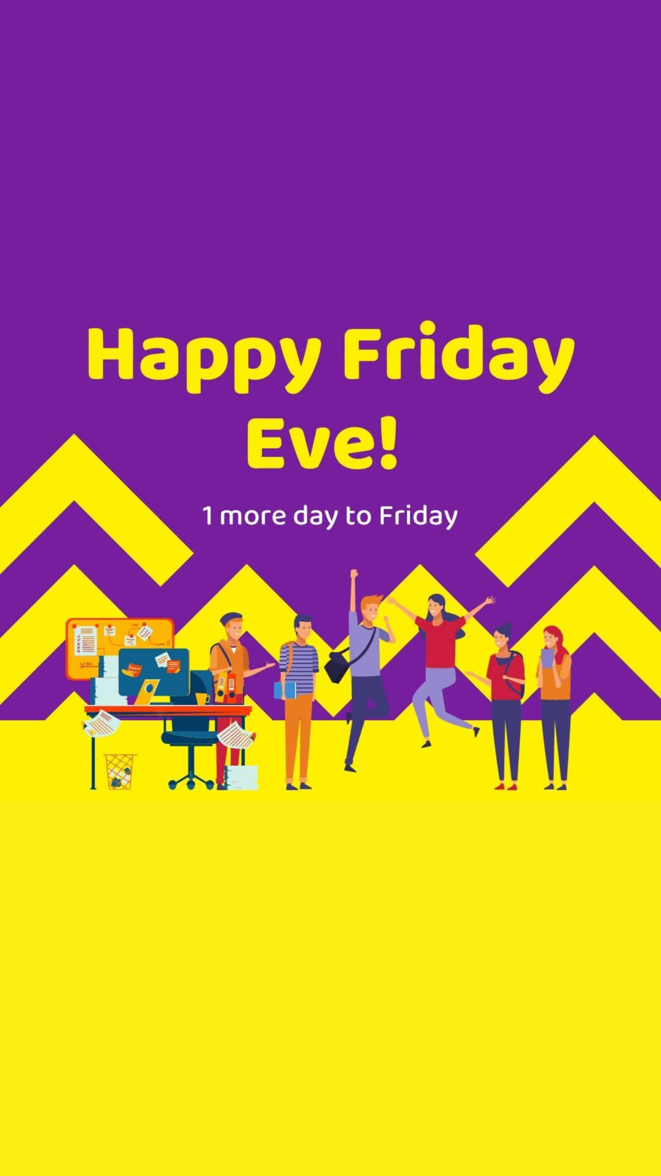 Friday Eve, vibrant purple, yellow, Full HD Phone Wallpaper