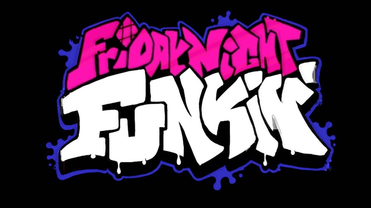Friday Night Funkin, graffiti-style, dripping pink and blue letters, HD Desktop Wallpaper