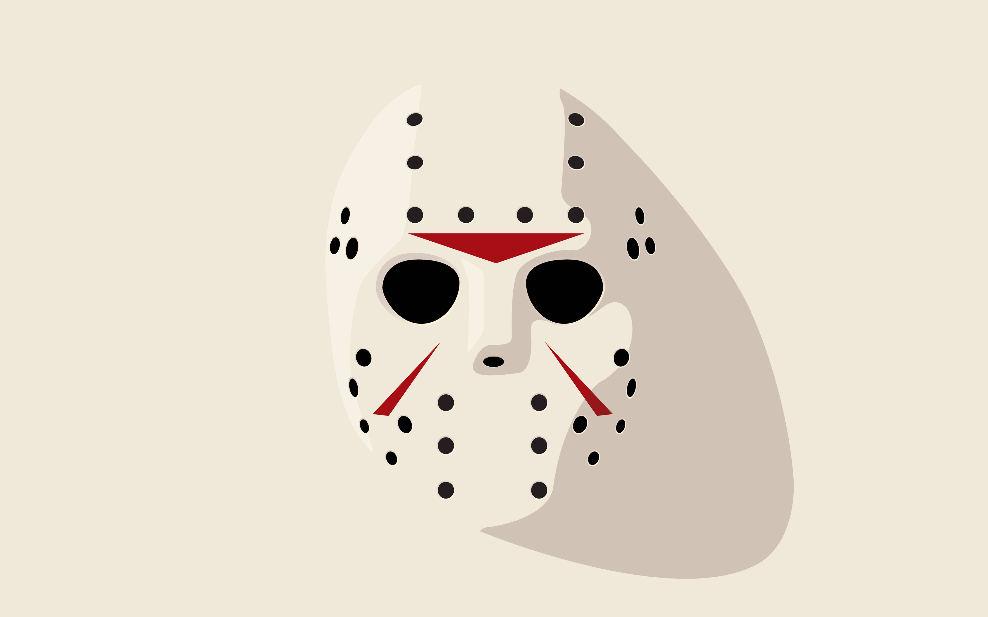 Friday The 13th, hockey mask, white hockey mask, 4K Desktop Wallpaper