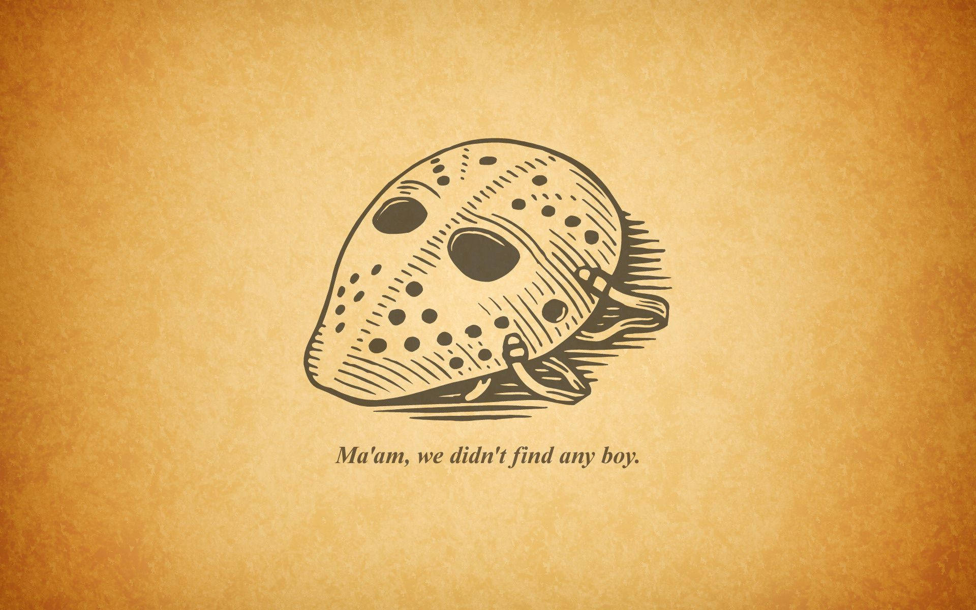 Friday The 13th, vintage movie line, hockey mask, Full HD Desktop Wallpaper