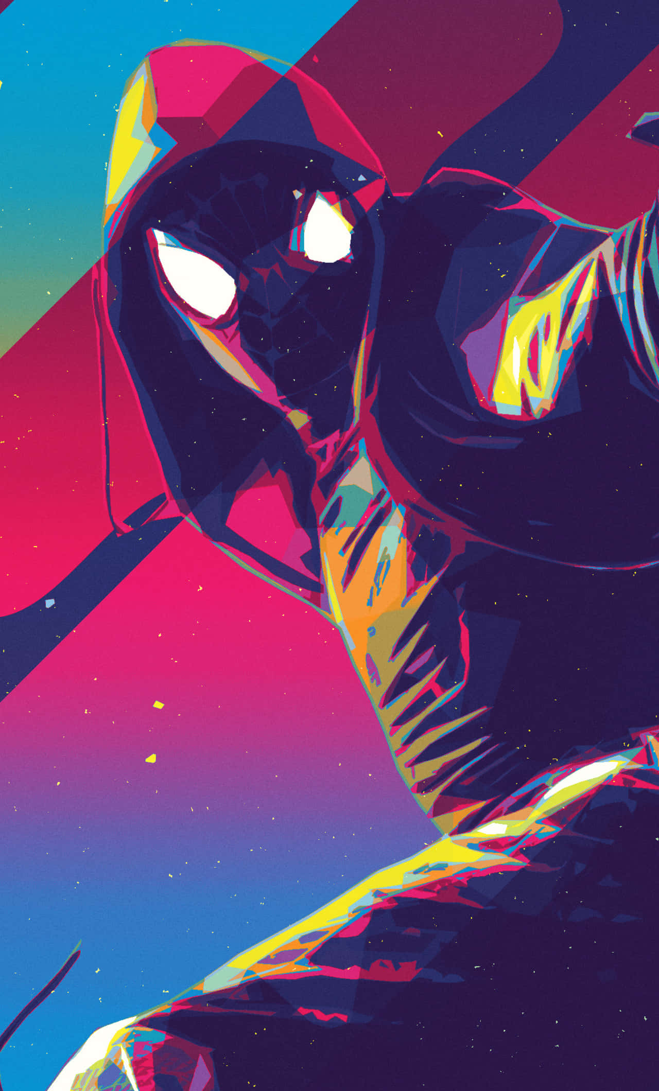 Friendly Neighborhood Spider-Man, hooded suit, glowing eyes, Full HD Phone Wallpaper
