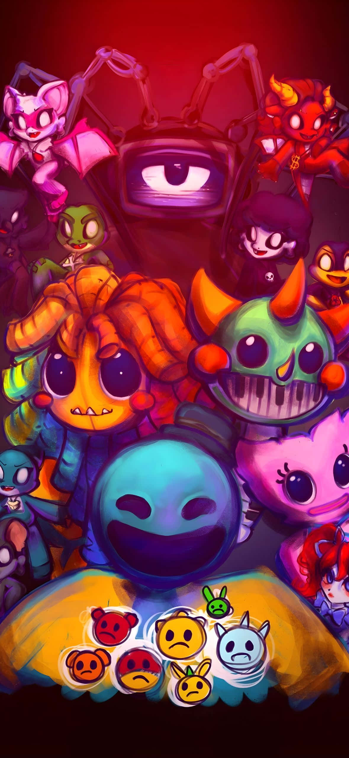 Rainbow Friends, characters, cartoon illustration, Full HD Phone Wallpaper