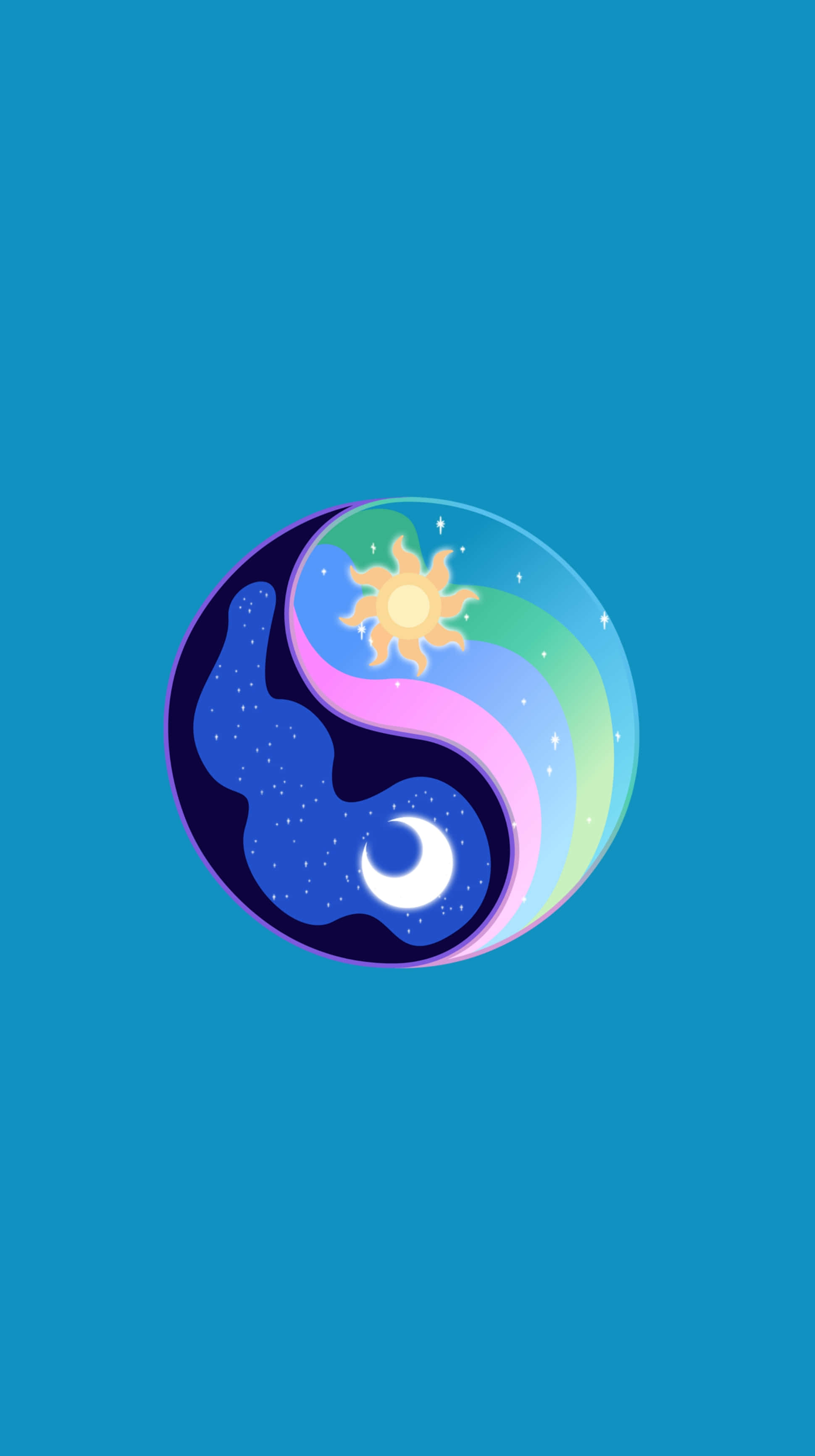 Bff iPhone, yin yang symbol, sun and moon, 2K Phone Wallpaper