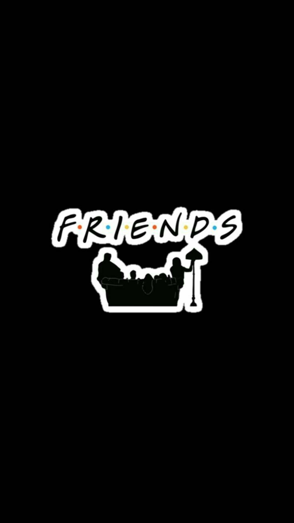 Friends Logo, couch silhouette, white, HD Phone Wallpaper