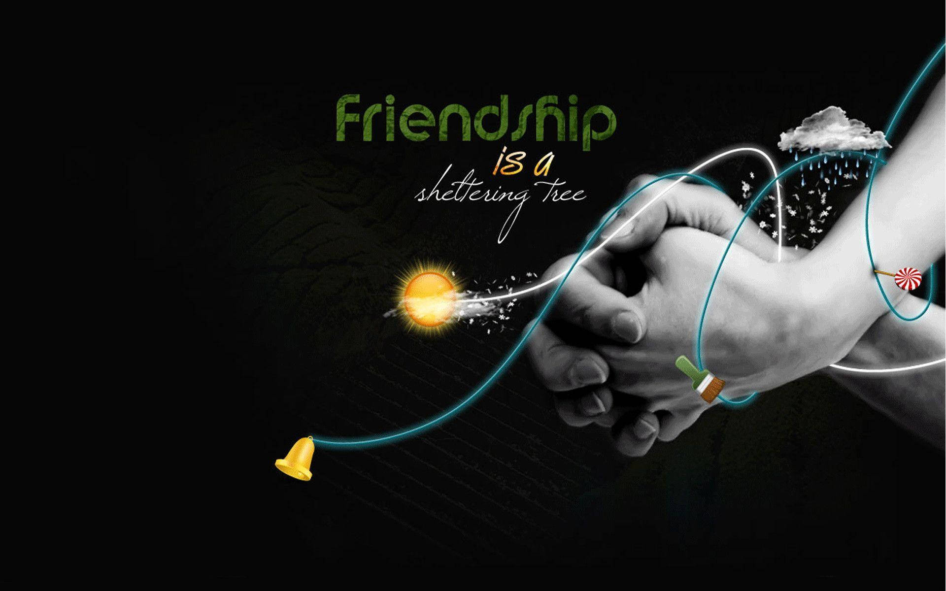 Friends Logo, greyscale, glowing lines, Full HD Desktop Wallpaper