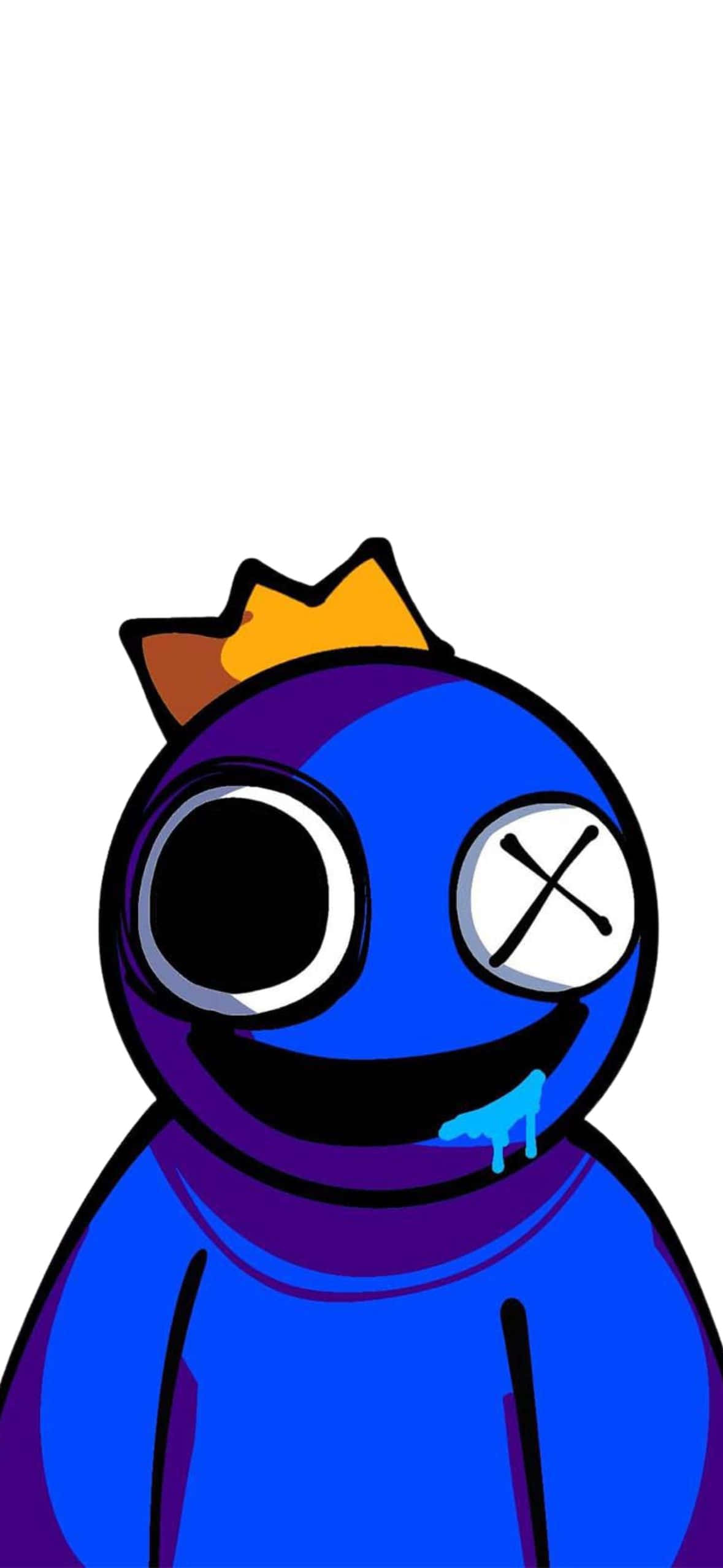 Rainbow Friends, blue character, one eye crossed out, Full HD Phone Wallpaper