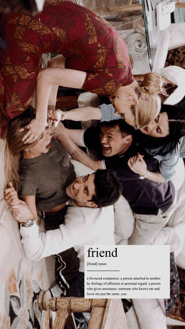 Friends Phone, five friends, cozy indoor circle, SD Phone Wallpaper
