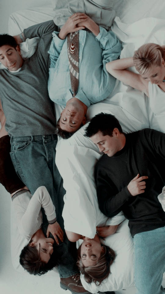 Friends Phone, white bed, overhead shot, SD Phone Wallpaper