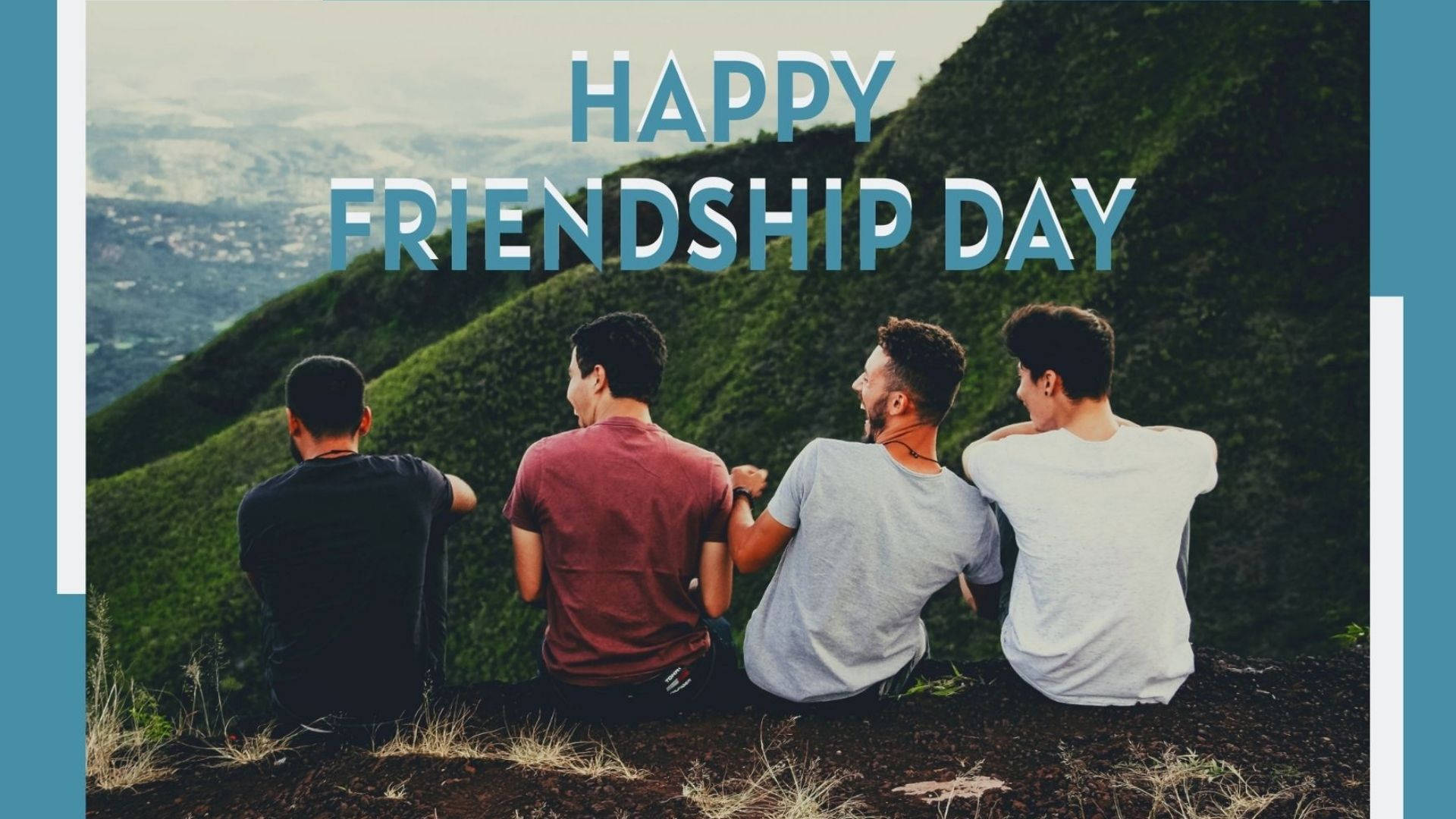 Happy Friendship Day, grass, valley, Full HD Desktop Wallpaper