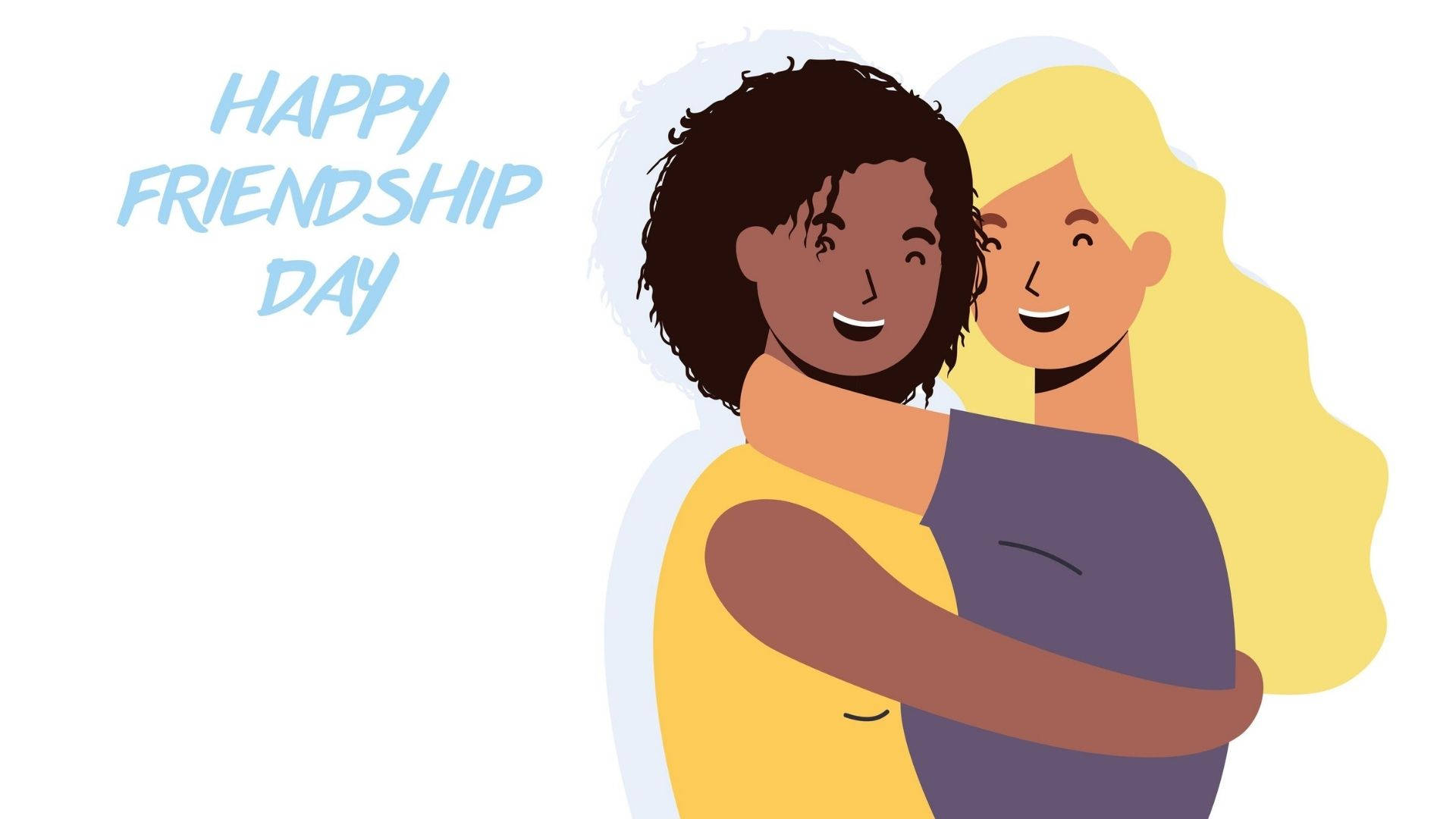 Happy Friendship Day, girls hugging, Friendship Day, Full HD Desktop Wallpaper