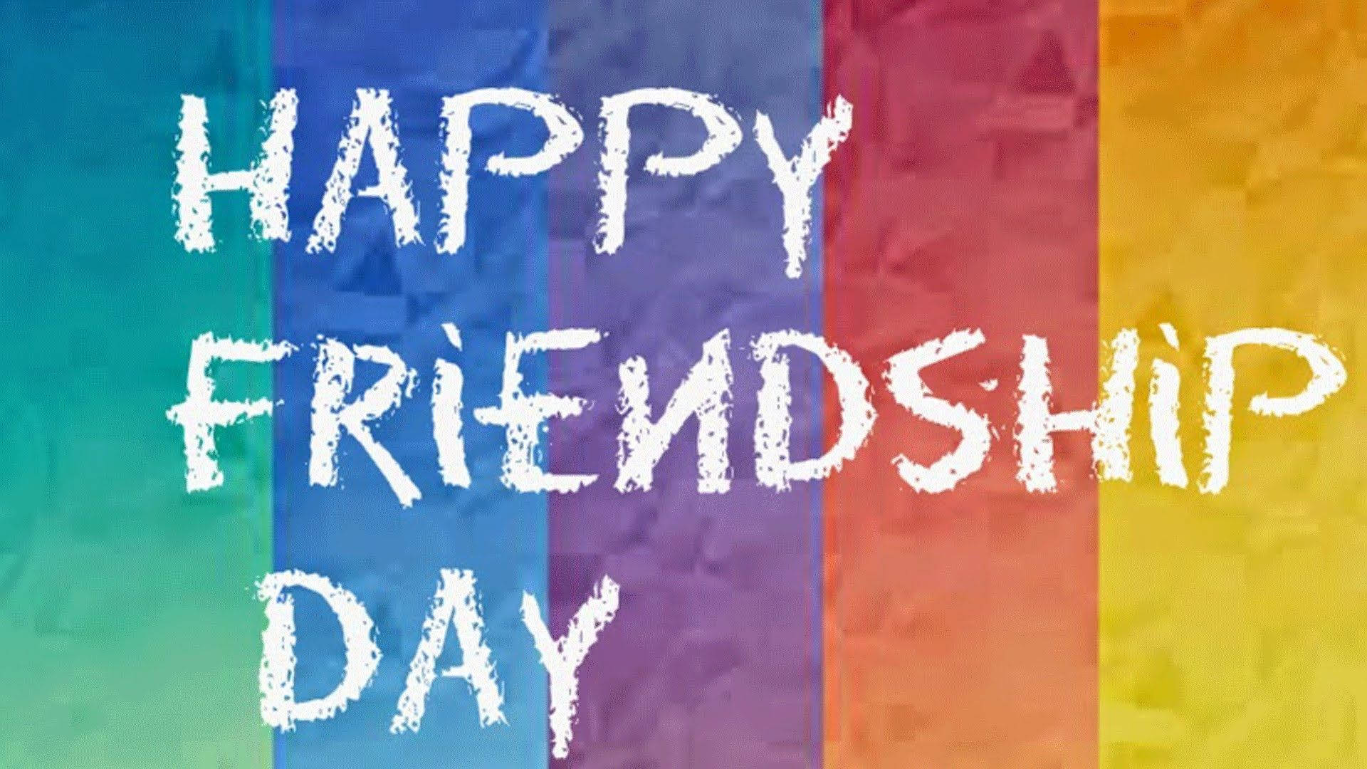 Rainbow Flag, HAPPY FRIENDSHIP DAY, vibrant rainbow stripes, Full HD Desktop Wallpaper
