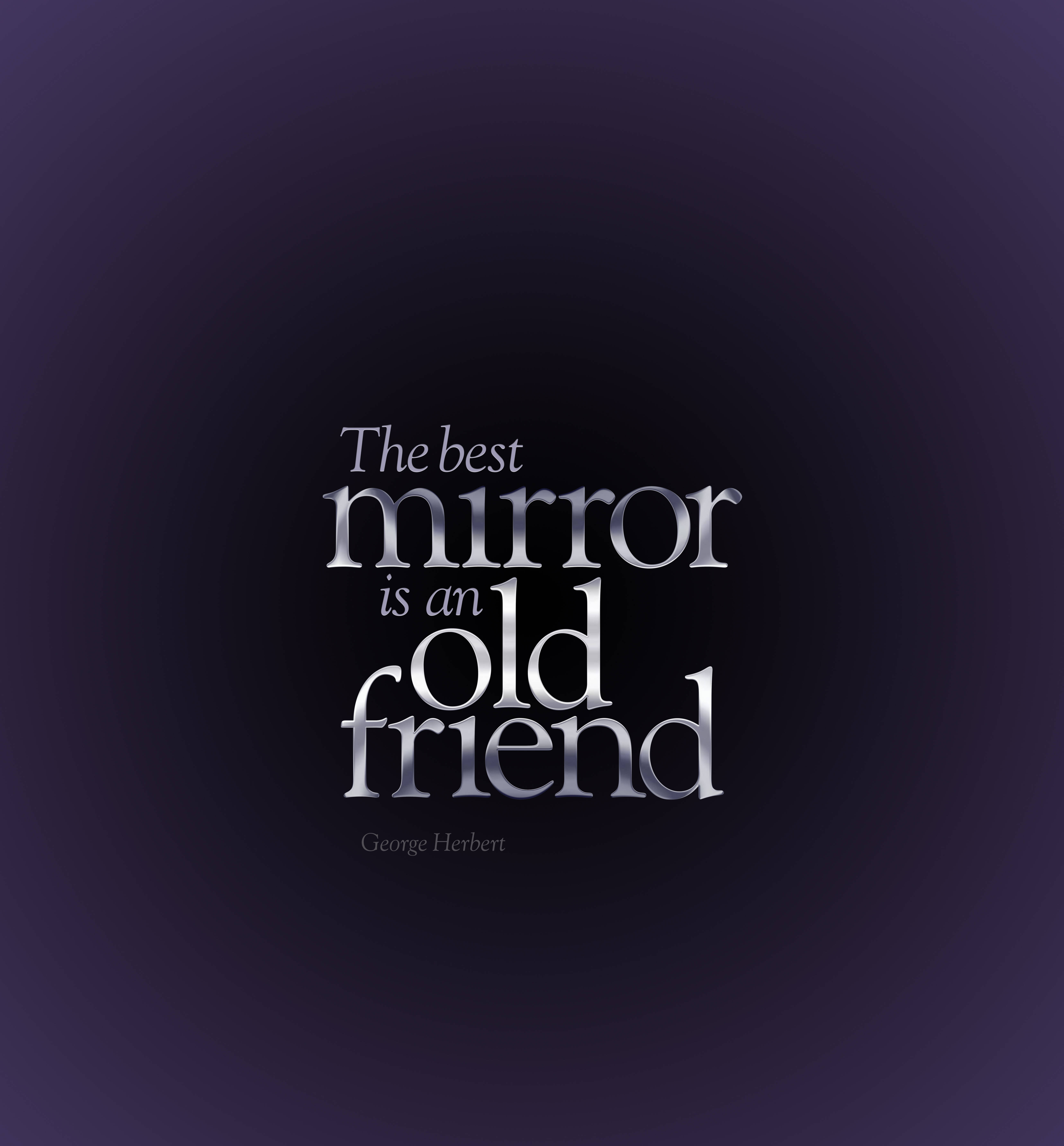 old friend, metallic typography, gradient purple background, 5K Phone Wallpaper