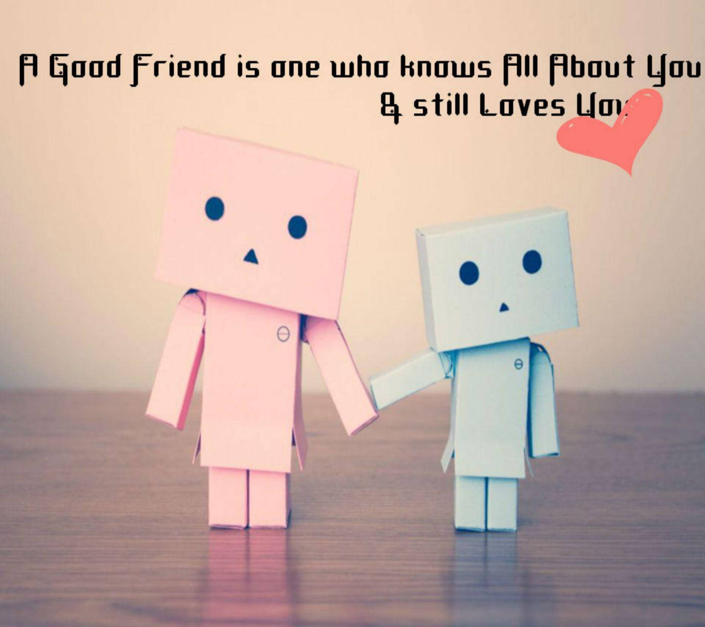 cardboard toys, paper-folded friends, wooden surface, HD Desktop Wallpaper